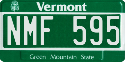 VT license plate NMF595