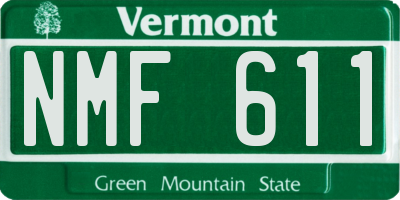 VT license plate NMF611