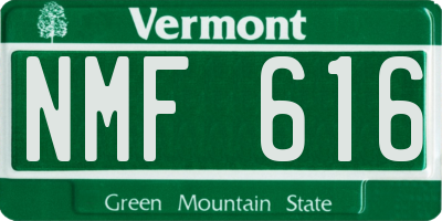 VT license plate NMF616