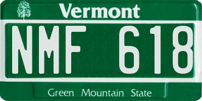 VT license plate NMF618