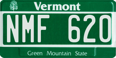 VT license plate NMF620