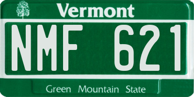 VT license plate NMF621