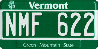 VT license plate NMF622