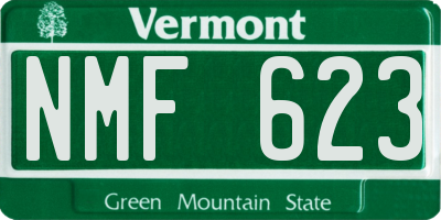 VT license plate NMF623