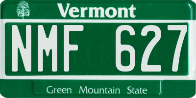 VT license plate NMF627