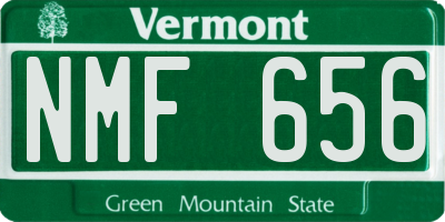 VT license plate NMF656