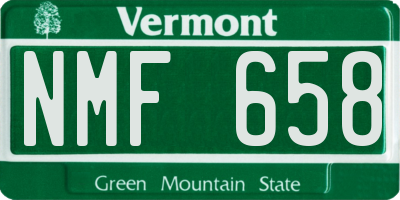 VT license plate NMF658