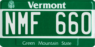 VT license plate NMF660