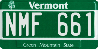 VT license plate NMF661