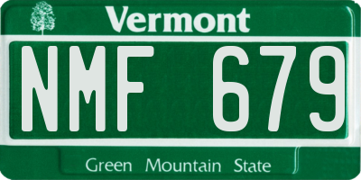 VT license plate NMF679