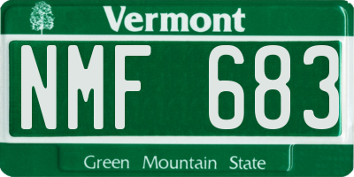 VT license plate NMF683