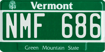 VT license plate NMF686