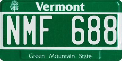 VT license plate NMF688