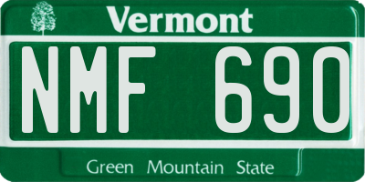 VT license plate NMF690