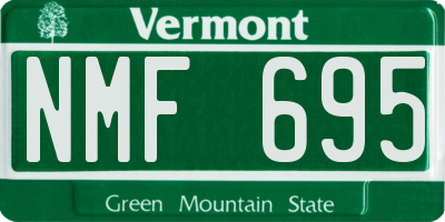 VT license plate NMF695