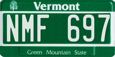 VT license plate NMF697