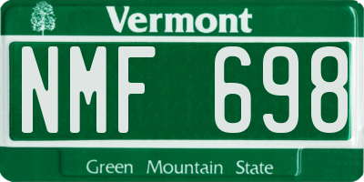 VT license plate NMF698