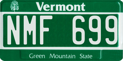 VT license plate NMF699
