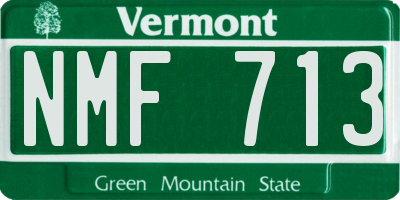 VT license plate NMF713