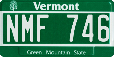 VT license plate NMF746