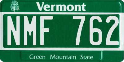 VT license plate NMF762