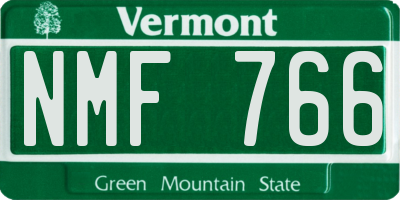 VT license plate NMF766