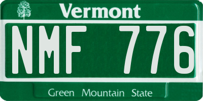 VT license plate NMF776