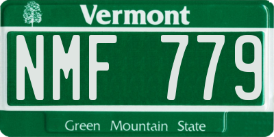 VT license plate NMF779
