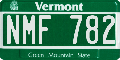 VT license plate NMF782
