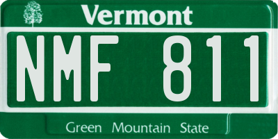 VT license plate NMF811