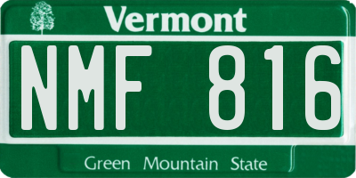 VT license plate NMF816