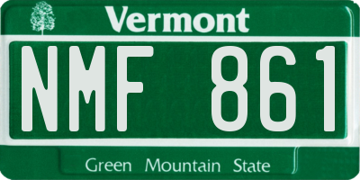 VT license plate NMF861