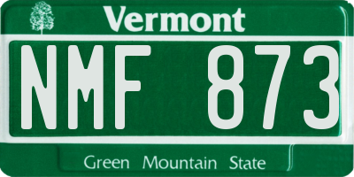VT license plate NMF873