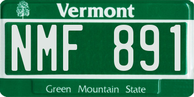 VT license plate NMF891