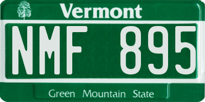 VT license plate NMF895