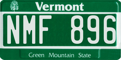 VT license plate NMF896