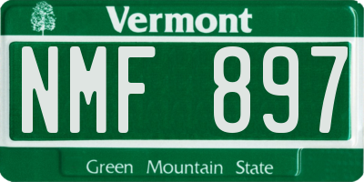 VT license plate NMF897