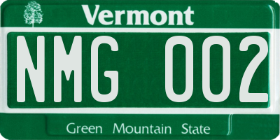 VT license plate NMG002