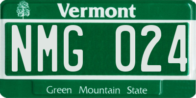 VT license plate NMG024