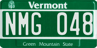 VT license plate NMG048