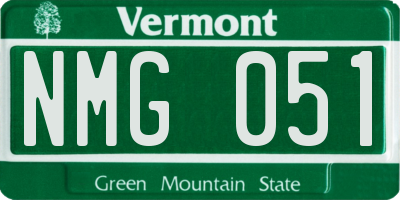 VT license plate NMG051