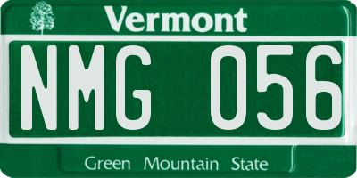 VT license plate NMG056