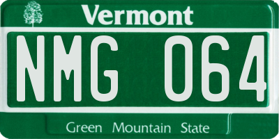 VT license plate NMG064
