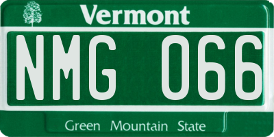 VT license plate NMG066