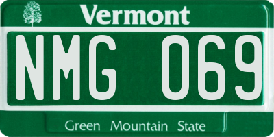 VT license plate NMG069