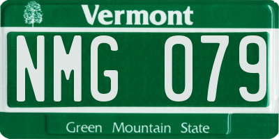 VT license plate NMG079