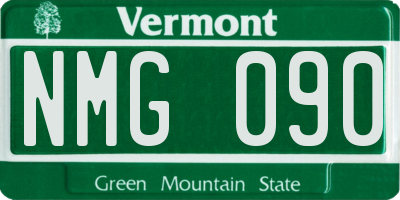 VT license plate NMG090