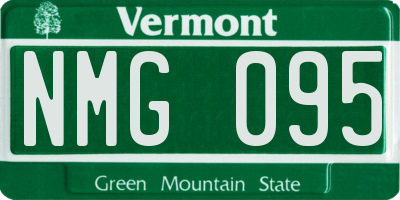 VT license plate NMG095