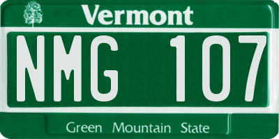VT license plate NMG107