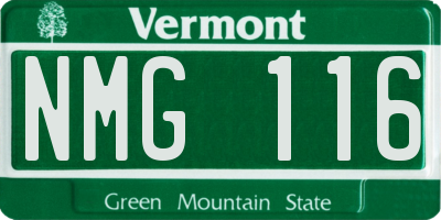 VT license plate NMG116